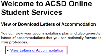 Welcome to ACSD Online Services